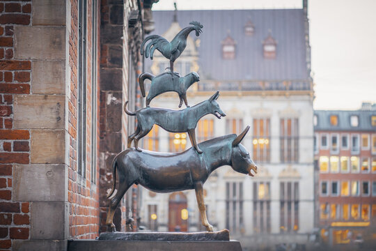 Town Musicians of Bremen Sculpture - Bremen, Germany