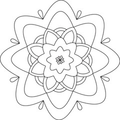 illustration of a flower ornament mandala
