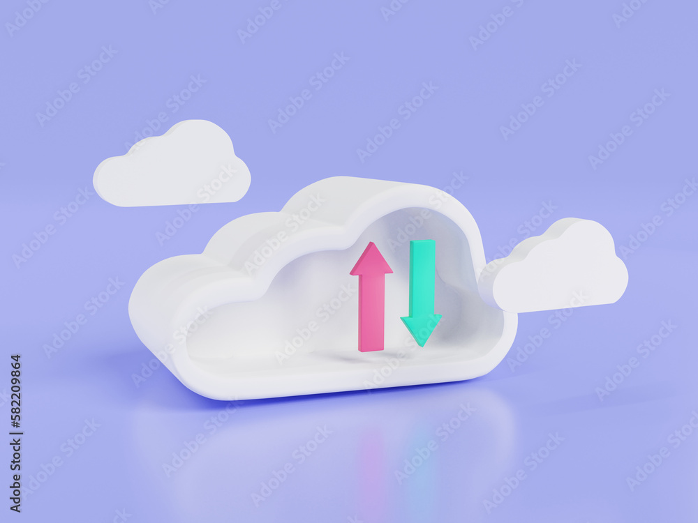 Poster cloud data transfer and online data storage. cloud computing, file sharing and collaboration, cloud 