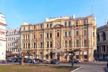 Fototapeta na wymiar Vintage house of downtown in Odessa, Ukraine