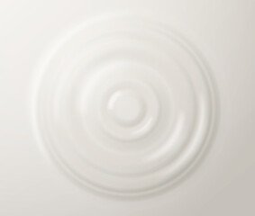Ripple Milk splash. Liquid Waves on white background. Realistic 3d Illustration drop splash effect