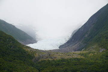landscape with fog, Glacier, Patagonia, Argentina