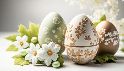 Fototapeta premium Happy Easter holiday concept in vibrant colors in a festive springtime image