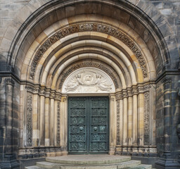 Portal door at Bremen Cathedral - Bremen, Germany - obrazy, fototapety, plakaty