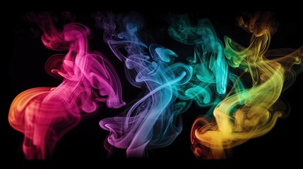 Artistic Smoke Colors Backgrounds.Generative AI
