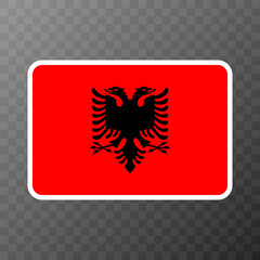 Albania flag, official colors and proportion. Vector illustration.