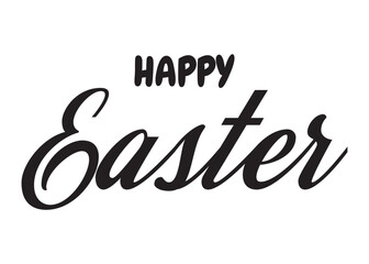 Happy Easter vector calligraphy text. Happy Easter greeting card. Modern Handwritten type on transparent background. 