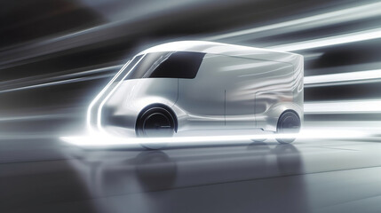 Obraz na płótnie Canvas fast moving abstract futuristic car. sketch art for artist creativity and inspiration. generative AI