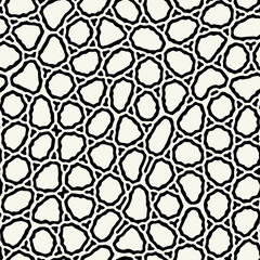 Vector seamless pattern. Abstract spotty texture. Natural monochrome design. Creative background with rounded spots. Decorative organic swatch.