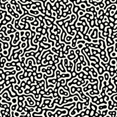 Vector seamless pattern. Abstract spotty texture. Natural monochrome design. Creative background with blots. Decorative organic swatch.