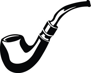 Black and White Cartoon Illustration Vector of Pipe