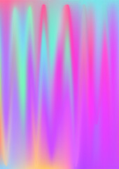 Fototapeta premium Hologram gradient background. Iridescent holo texture. Pearlescent unicorn vector backdrop.