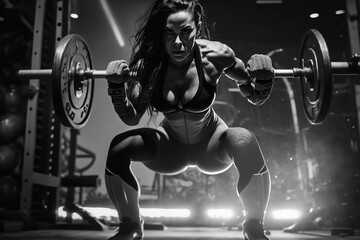 Obraz na płótnie Canvas bela mulher atleta fitnes fisiculturista 