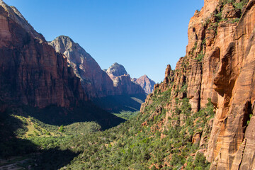 Views hiking in Zion National Park.
