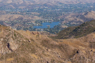 Views hiking in Malibu to Sandstone Peak.