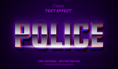Police 3d editable text effect