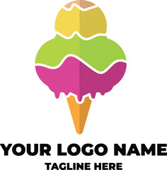 ice cream icon. flat illustration of a popsicle vector logo. isolated on white background