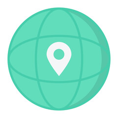 Global Location Flat Icon