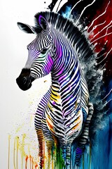 Zebra Splash Art