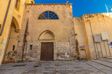 Church of Saint Maria del Monte in Cagliari. Sardinia, Italy
