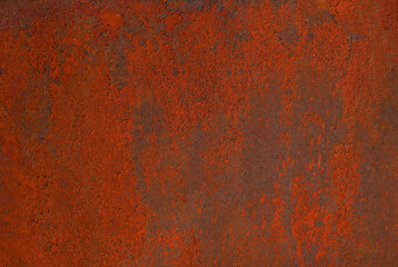 Old scratched and rusty painted metal surface, background texture