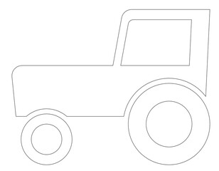 Symbol von einem Trecker mit der Fahrtrichtung links  © Pixel62