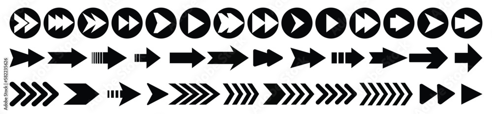 Canvas Prints arrow icons set. arrow collection. simple arrow icons. vector illustration