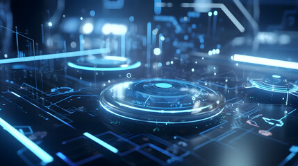 hologram, technology, artificial intelligence, computer engineering, cyber, future computer, generative ai