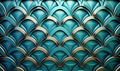  a blue and gold background with a wavy design on it's side and a black frame in the middle of the image, with a black border at the bottom of the image.  generative ai