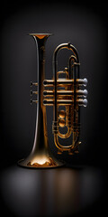 musical instrument, trumpet, generative ai
