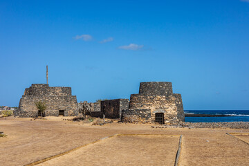 Hornos de Cal de la Guirra lime kilns on the coast of Fuerteventura Island