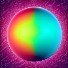 Generative AI abstract colorful sphere