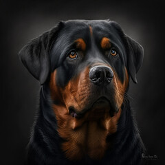 black dog portrait