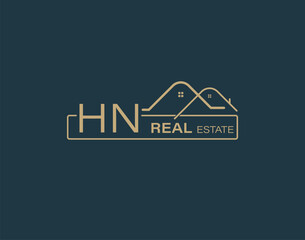 HN Real Estate & Consultants Logo Design Vectors images. Luxury Real Estate Logo Design