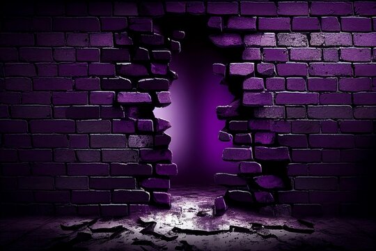 Purple brick wallpaper sale
