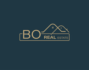 BO Real Estate & Consultants Logo Design Vectors images. Luxury Real Estate Logo Design