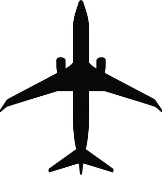 recommend clip art: Airplane Boeing 737 Max silhouette vector illustration.