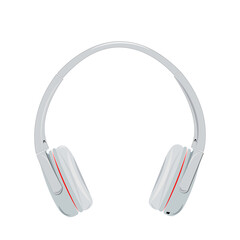 Headphones on a white isolated background. Music concept.