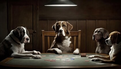From classic paintings to internet memes, dogs playing poker has captured the hearts and imaginations of audiences around the world, inspiring laughter and creativity, GENERATIVE AI