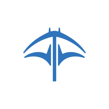 recommend clip art: Mantaray fish modern simple creative logo