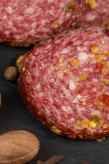 Pork sausage with spices and a lot of garlic