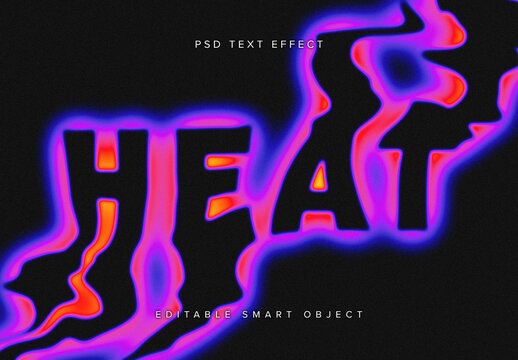 Flowing Text Effect Mockup