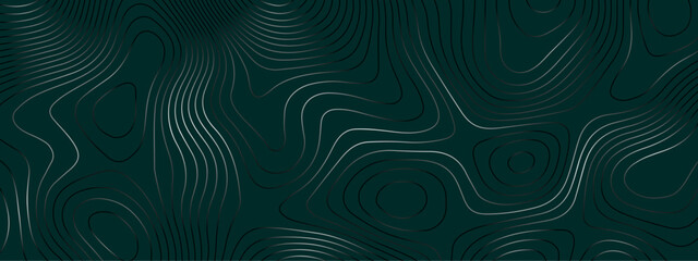 Fototapeta na wymiar Blue wavy abstract topographic map contour, lines Pattern background. Topographic map and landscape terrain texture grid. Wavy banner and color geometric form. Vector illustration.