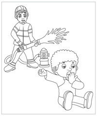funny children activities coloring page for kids