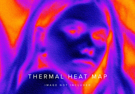 Thermal Heat Map Image Effect Mockup