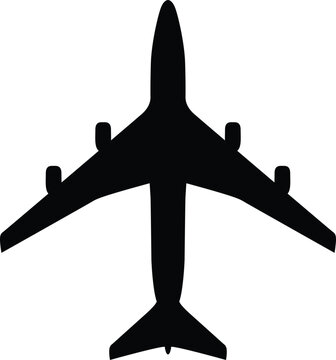 recommend clip art: Airplane Boeing 747 silhouette vector illustration.