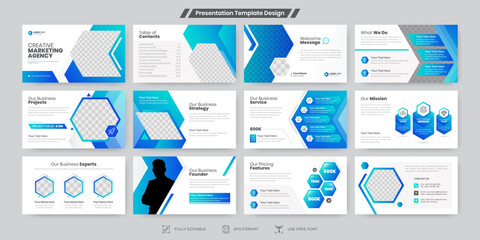 Powerpoint slides business presentation template design