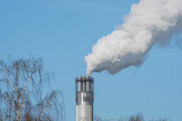 Smoke coming from industry chimney