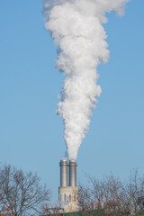 Smoke coming from industry chimney