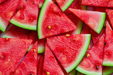 Macro sliced watermelon background,macro watermelon background,Juicy, Fresh Sliced Watermelon Wedges,Watermelon,Fruit,Slice of Food,Backgrounds,Seed,Macrophotography,